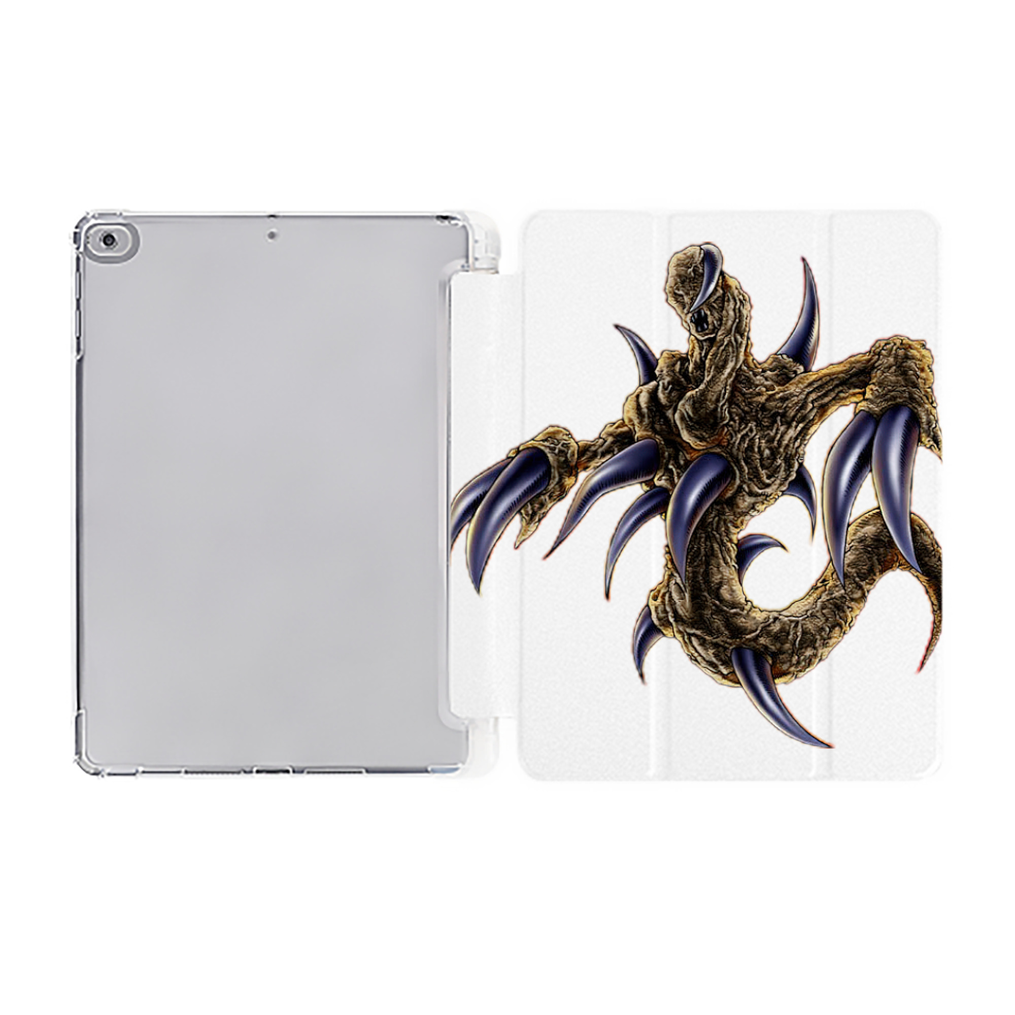 （画像用） 遊☆戯☆王 Yu-Gi-Oh! IPad ケース ペン収納付き 三つ折りスタンド PUレザー×シリコン 対応機種9.5/10.5/10.9インチ